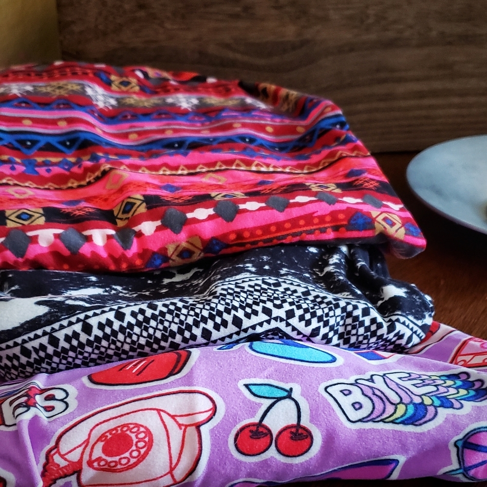 Cute leggings, set of 3 small/ medium